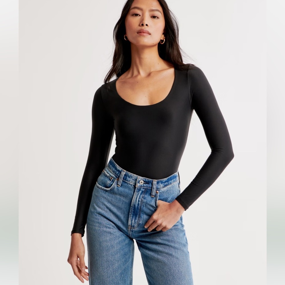 Abercrombie & fitch long sleeve black bodysuit from soft af collection